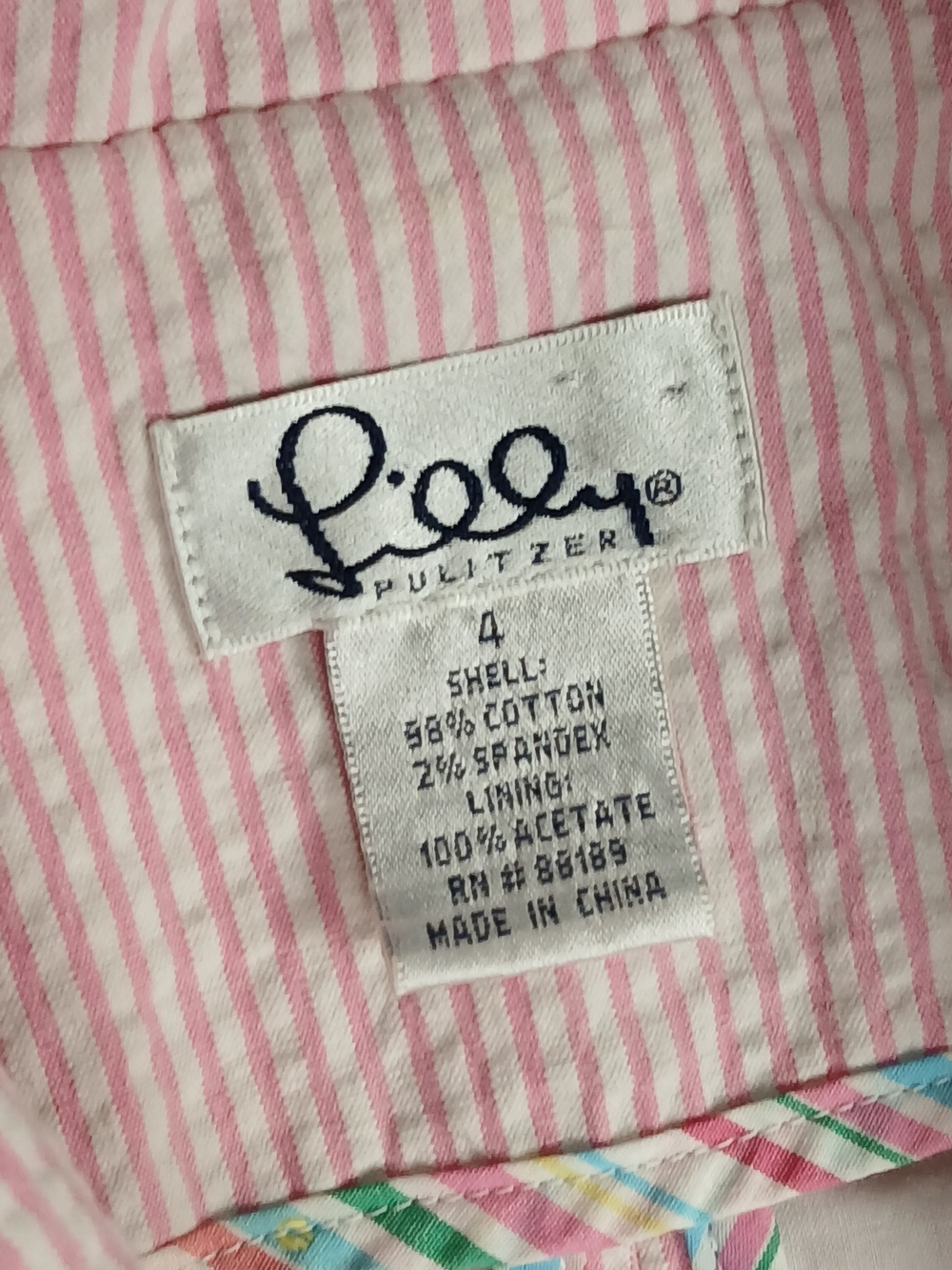 Lilly Pulitzer Janice Blazer 4 Women's Seersucker Pink Jacket Striped - Picture 3 of 12